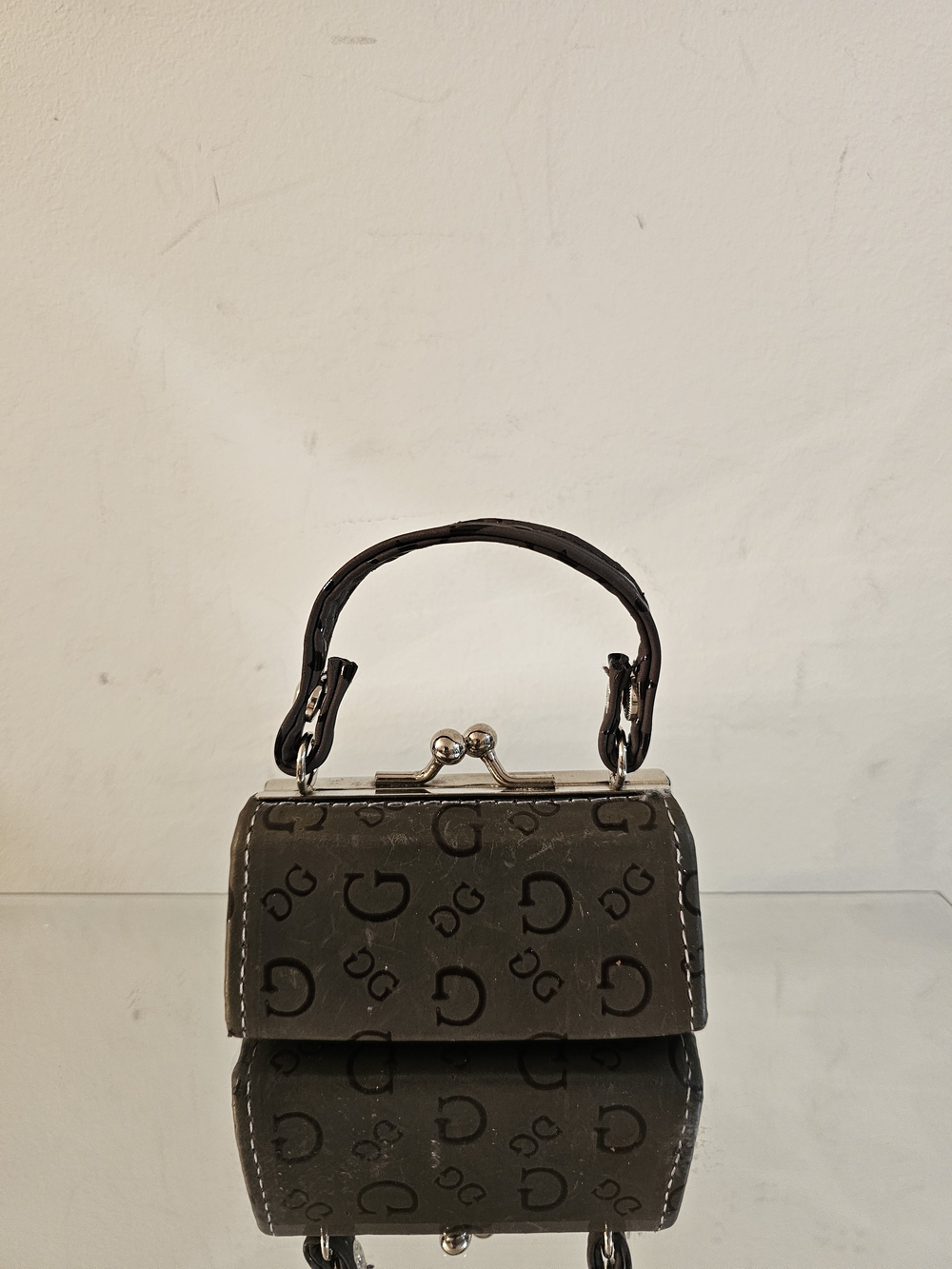 Guess Dark Olive Mini Top-Handle Bag